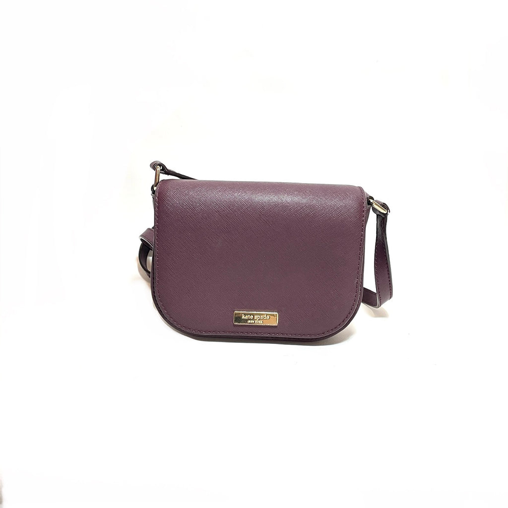 Kate Spade Purple Leather 'Laurel Way' Small Crossbody Bag | Gently Used |