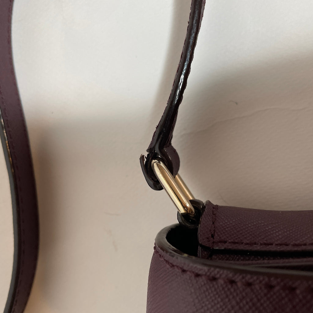 Kate Spade Purple Leather 'Laurel Way' Small Crossbody Bag | Gently Used |