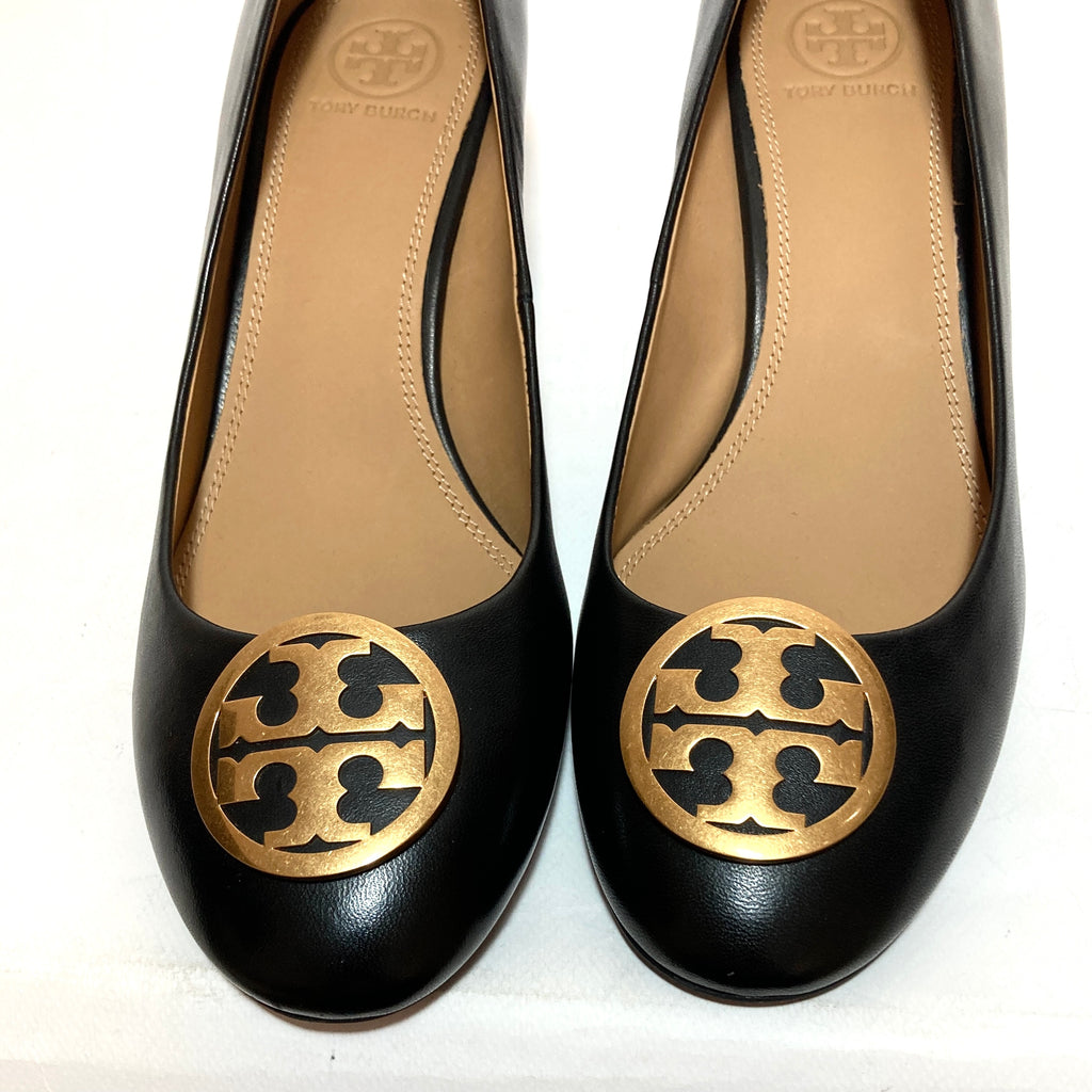 Tory Burch Black Leather 'Benton' Pumps | Like New |