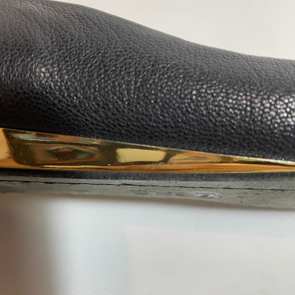 Tory Burch Black 'Trudy' Peep-toe Demi Wedges | Gently Used |