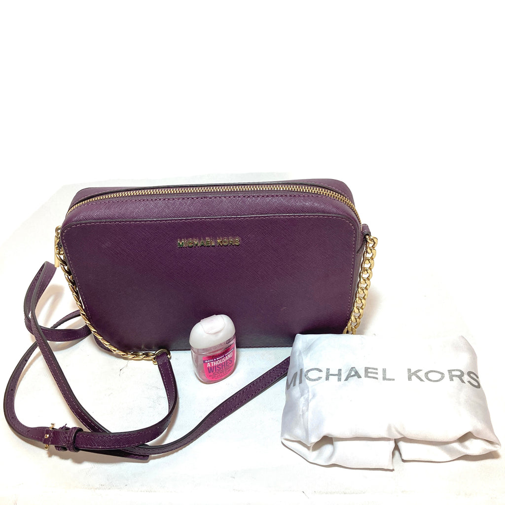 Michael Kors Purple Leather Cross Body Bag | Pre Loved |
