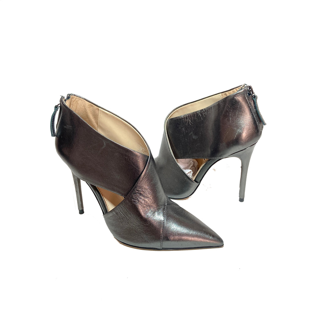 ZARA Pewter Pointed Pumps | Pre Loved |