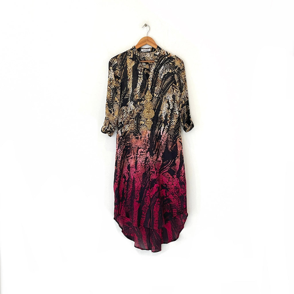 Unbeatable Tye Dye Black Silk Kurta | Gently Used |