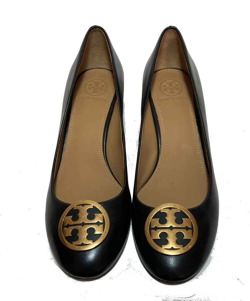 Tory Burch Black Leather 'Benton' Pumps | Like New |