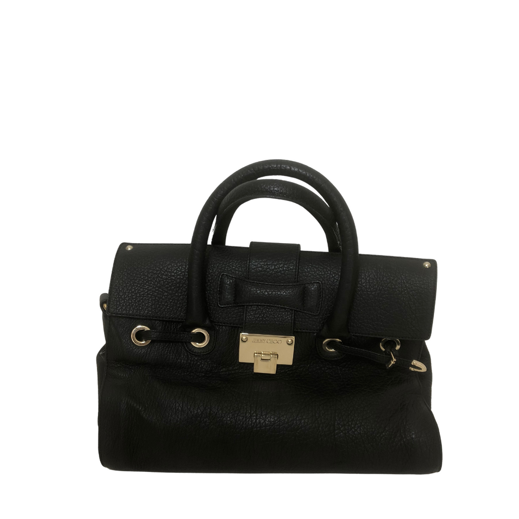 Jimmy Choo Black Leather 'Rosalie' Bag | Pre Loved |