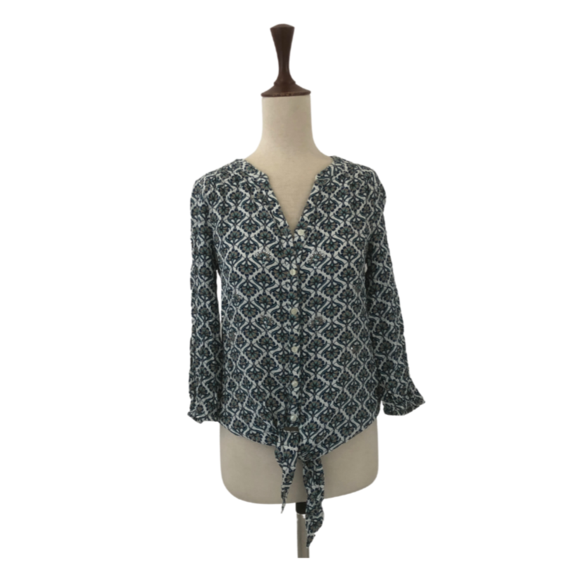 The Collection by Debenhams Printed Rhinestone Knot Top | Gently Used |
