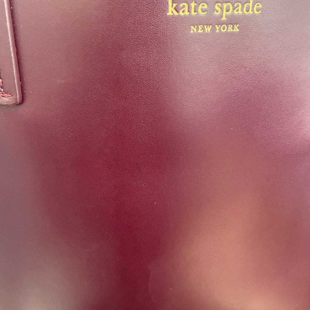 Kate Spade Plum Leather Large Tote Bag | Gently Used |