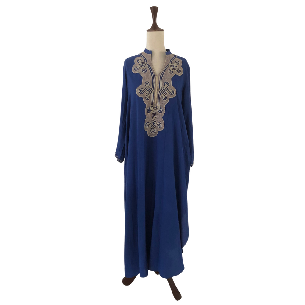 Mahnaz Blue Embroidered Kaftan | Pre Loved |