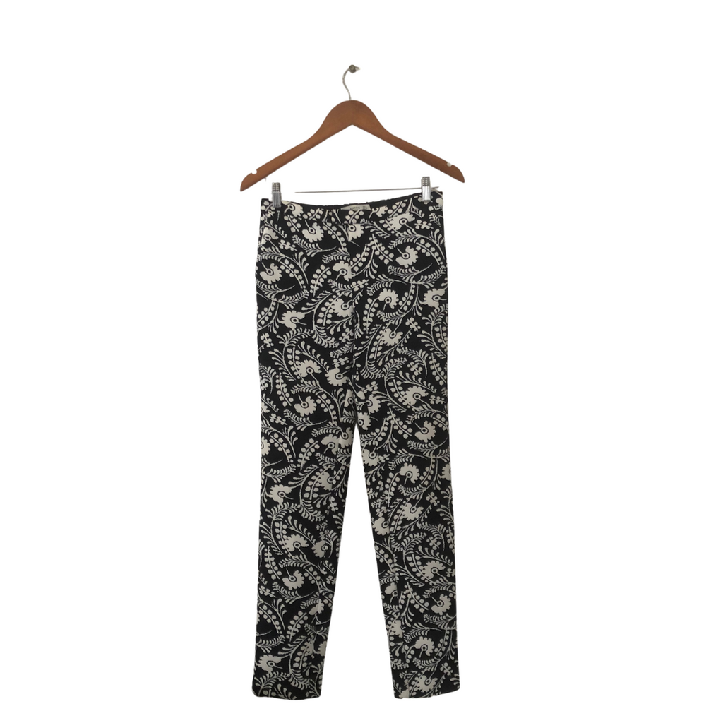 Mango Navy & White Printed Pants | Gently Used |