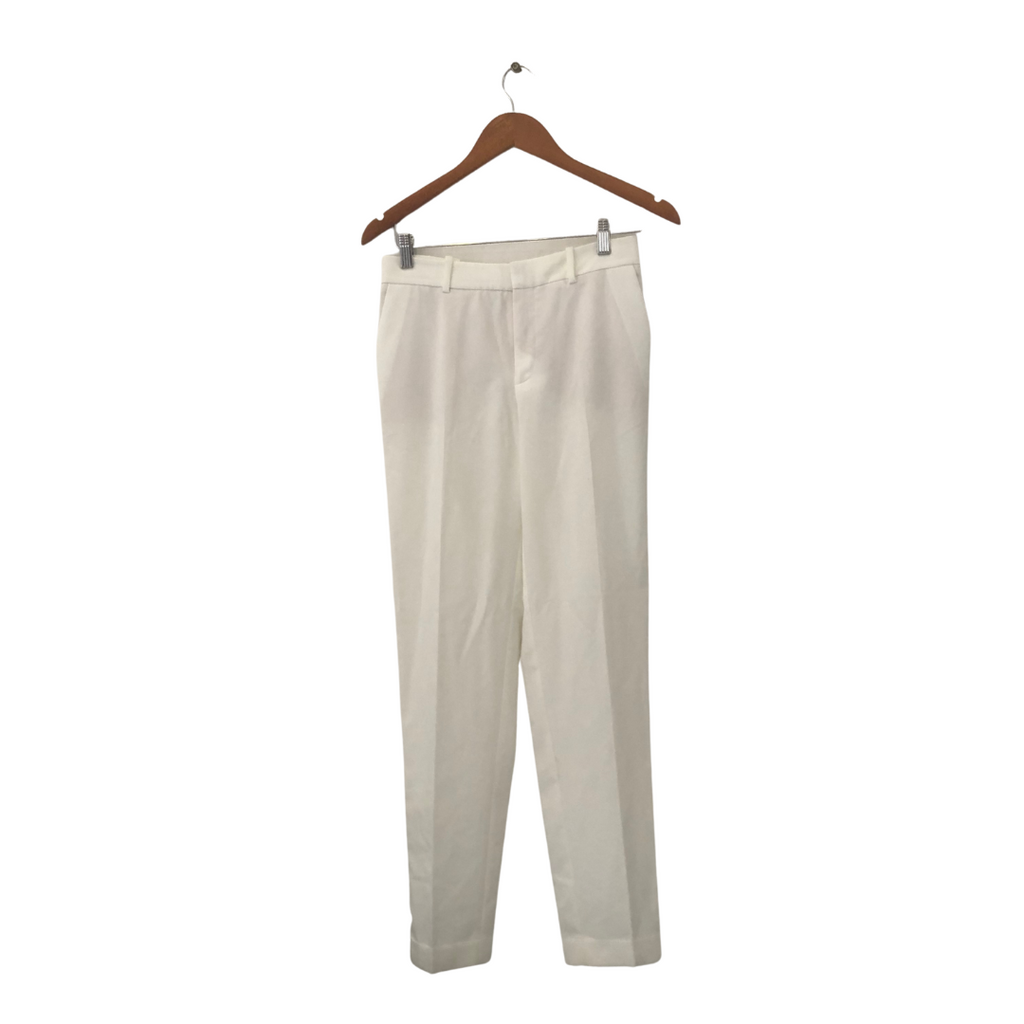 Mango White Cuffed Straight Leg Pants | Brand New |