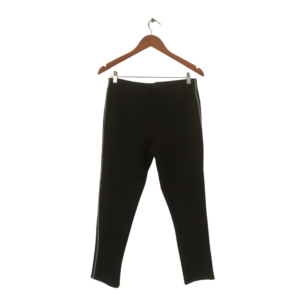 ZARA Black Rhinestone Piping Pants | Pre Loved |
