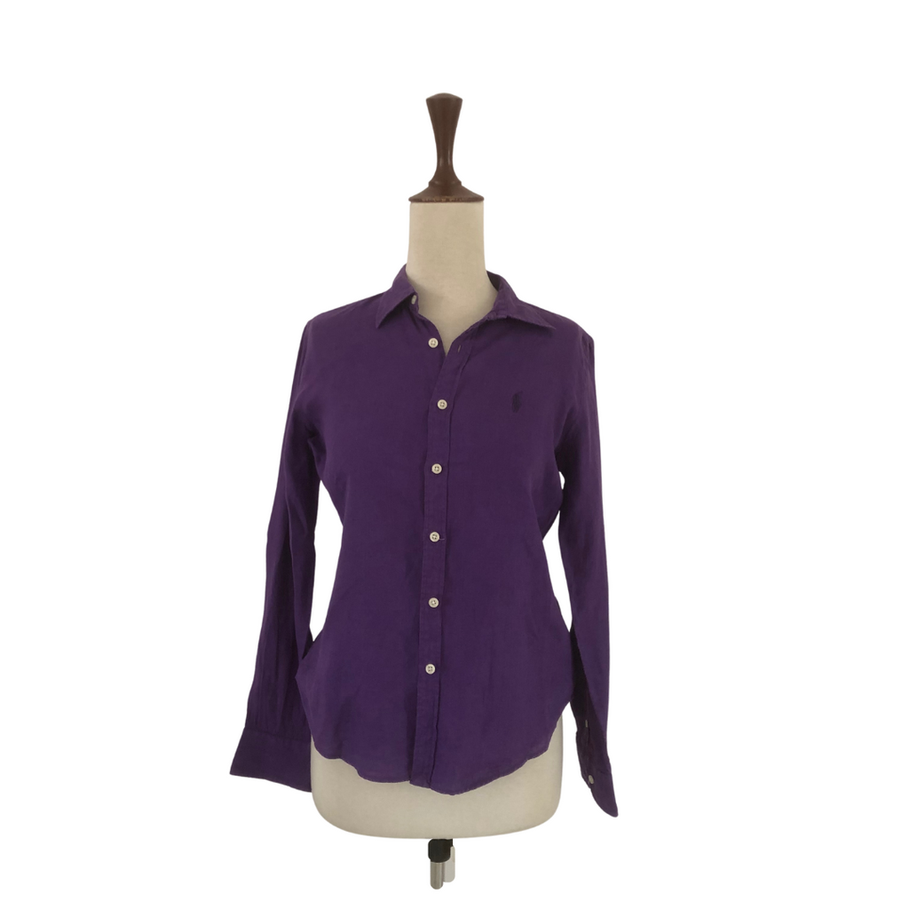 Ralph Lauren Sport Purple Collared Shirt | Pre Loved |