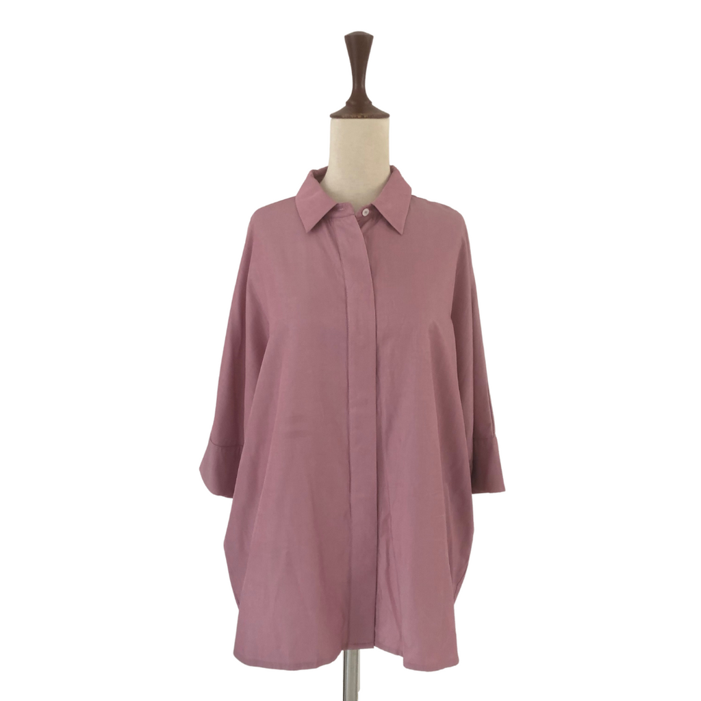 Sapphire Light Purple Collared Oversized Shirt | Pre Loved |
