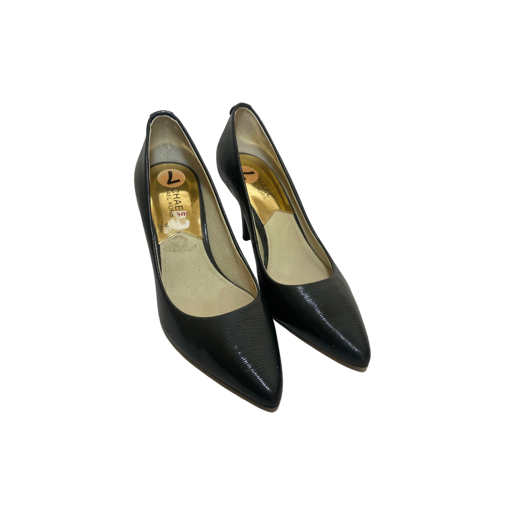 Michael Kors Forest Green Textured Leather Pumps | Pre Loved |