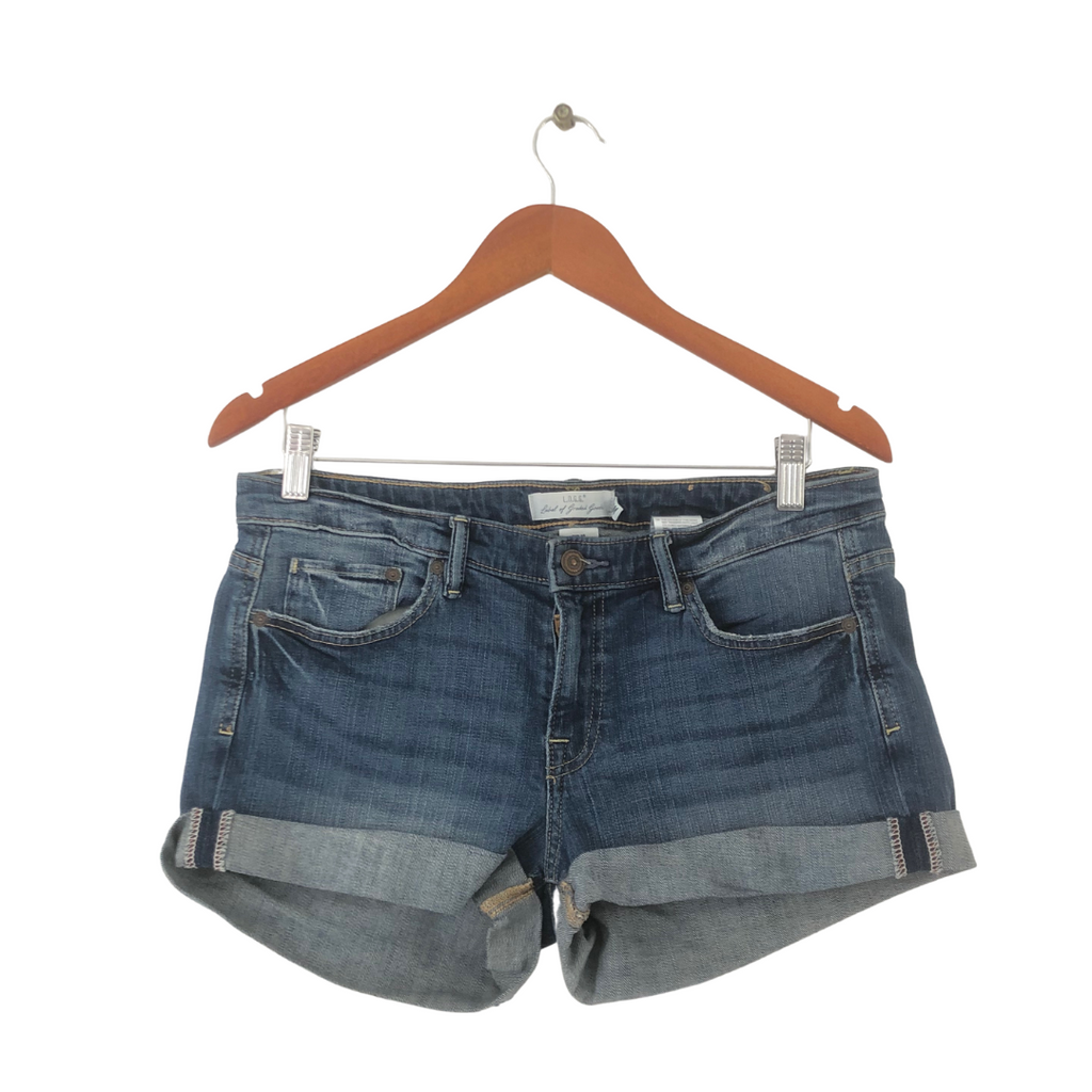 H&M Blue Denim Cuffed Shorts | Gently Used |