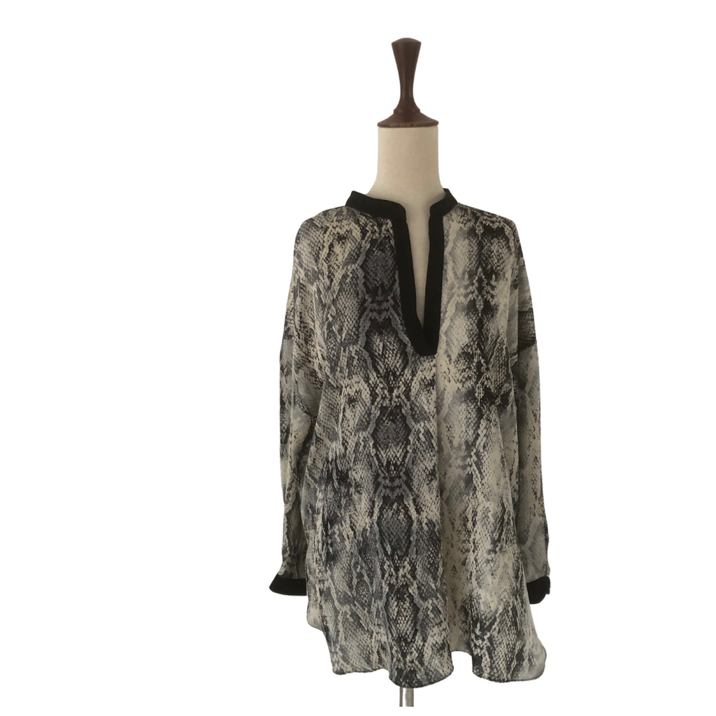ZARA Grey Snakeskin Print Top | Gently Used |