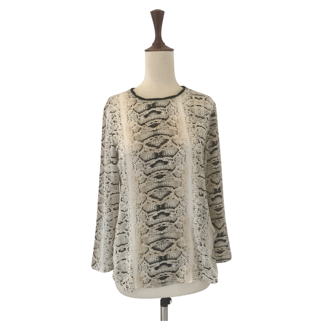 ZARA White Snakeskin Print Blouse | Gently Used |