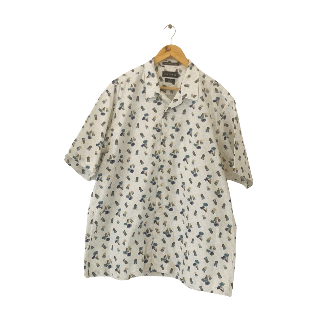 Paul Fredrick Pineapple Print Men's Shirt | Like New |