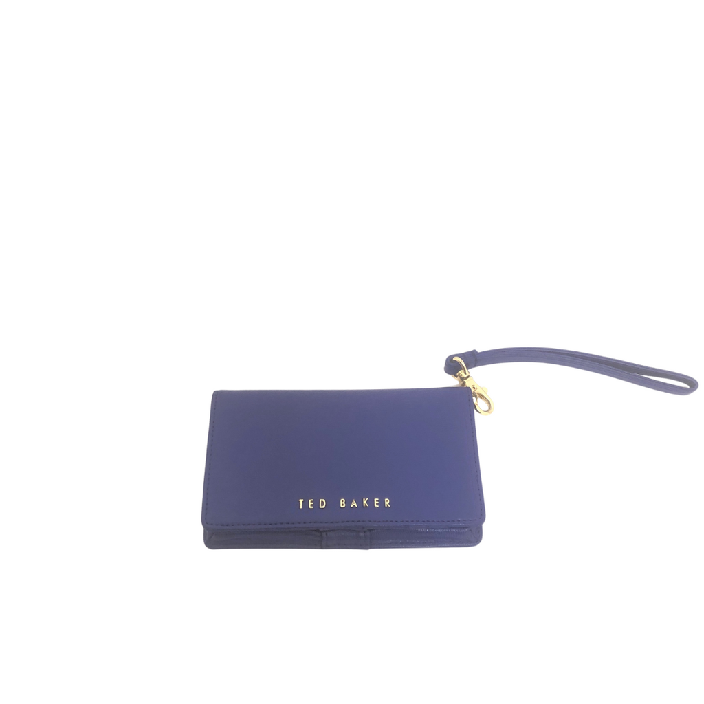 Ted Baker Blue Leather Fold-Over Wallet | Gently Used |