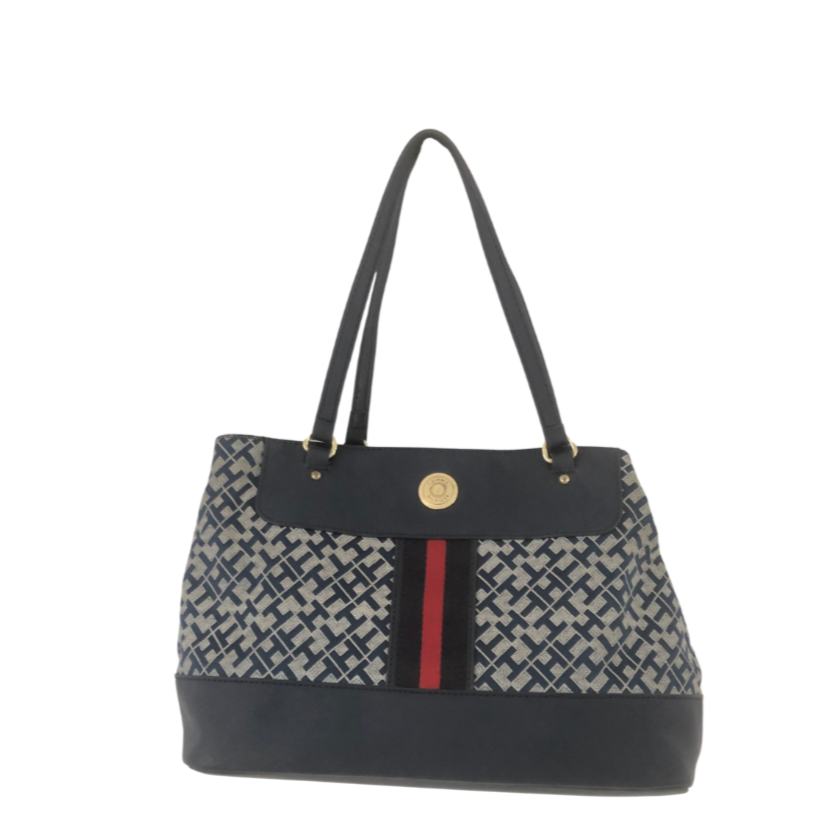 Tommy Hilfiger Navy Monogram Shoulder Bag | Pre Loved |