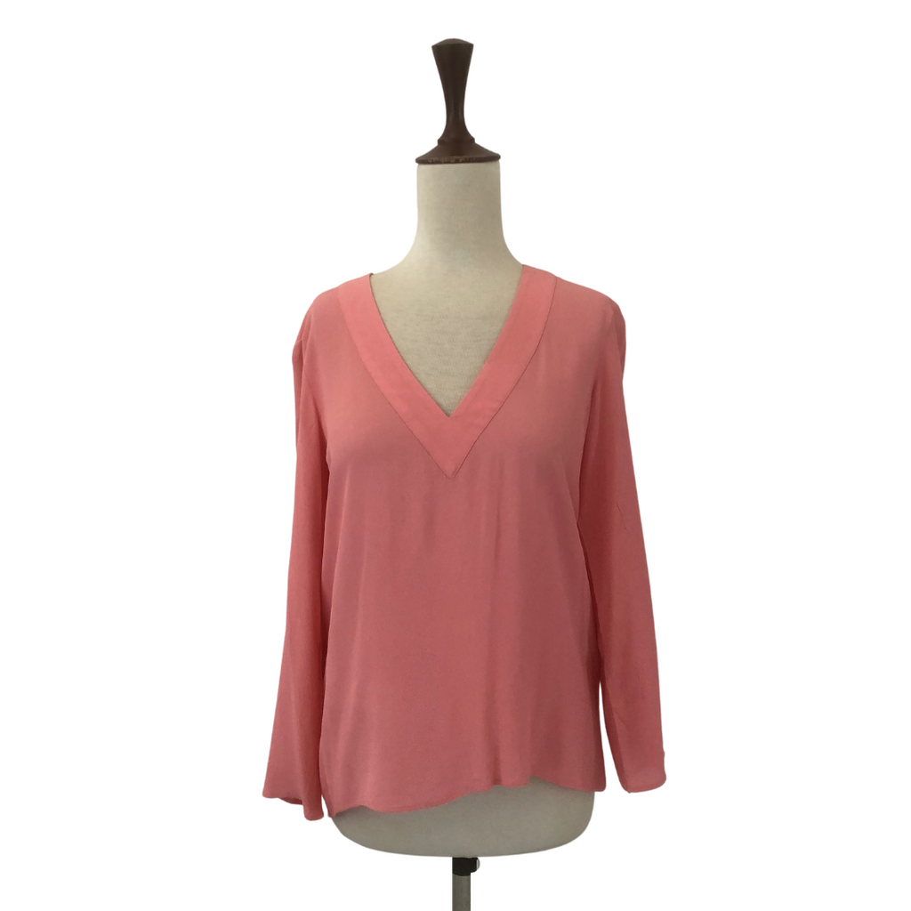 ZARA Pink V-neck Top | Pre Loved |
